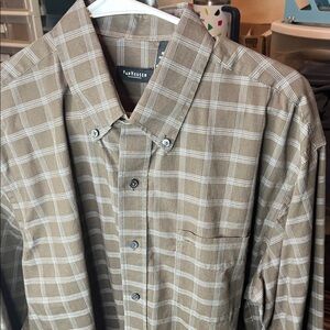 Van Heusen Tan Checkered Shirt